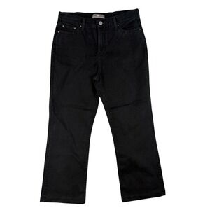 Levi's 512 Jeans Womens 12 Black‎ Perfectly Slimming Bootcut Embellished Denim